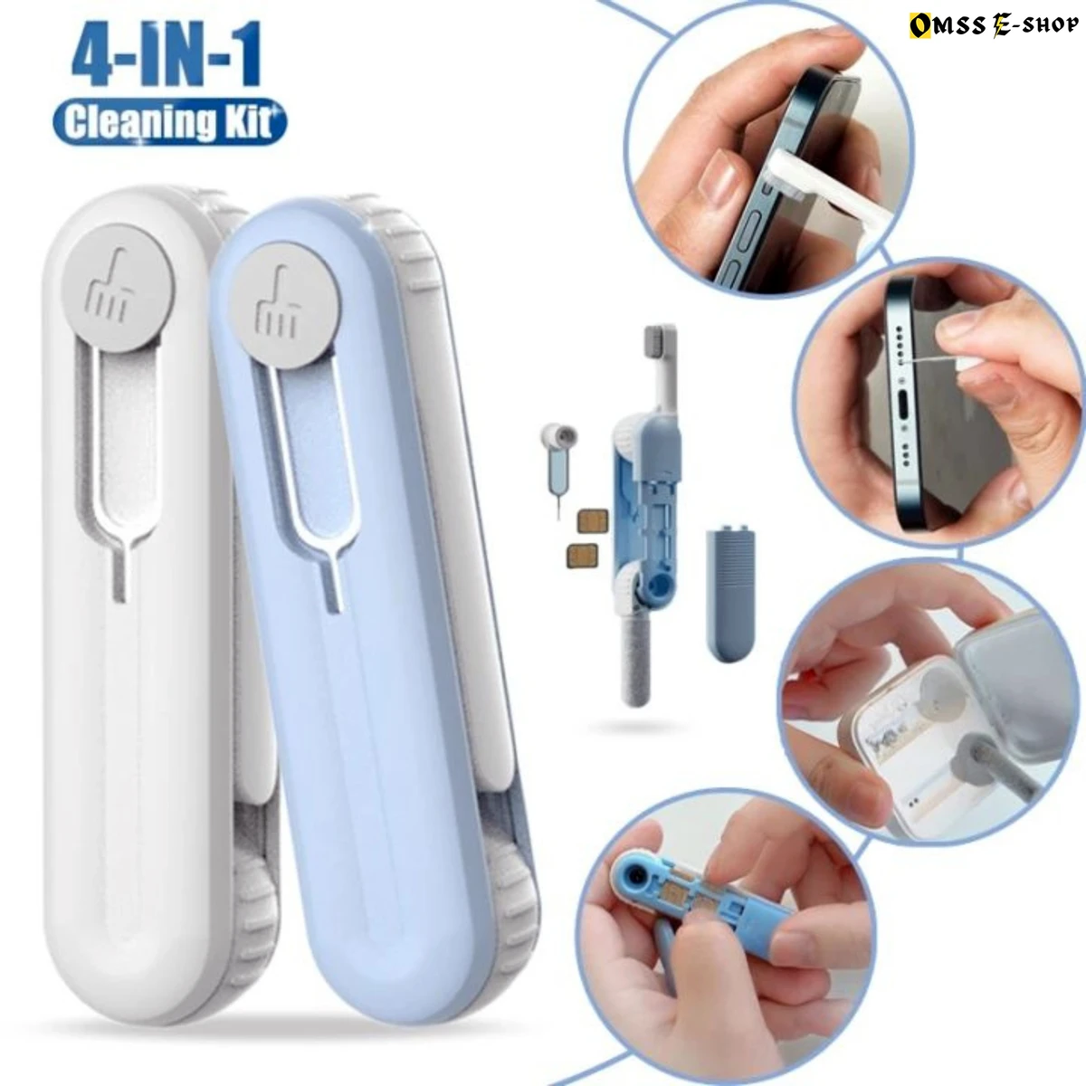 3-in-1 Computer Mobile Phone Cleaner Brush Electronics Clean Kit Portable Cleaning Tools for Monitor Earbuds Phone Laptop Earphone