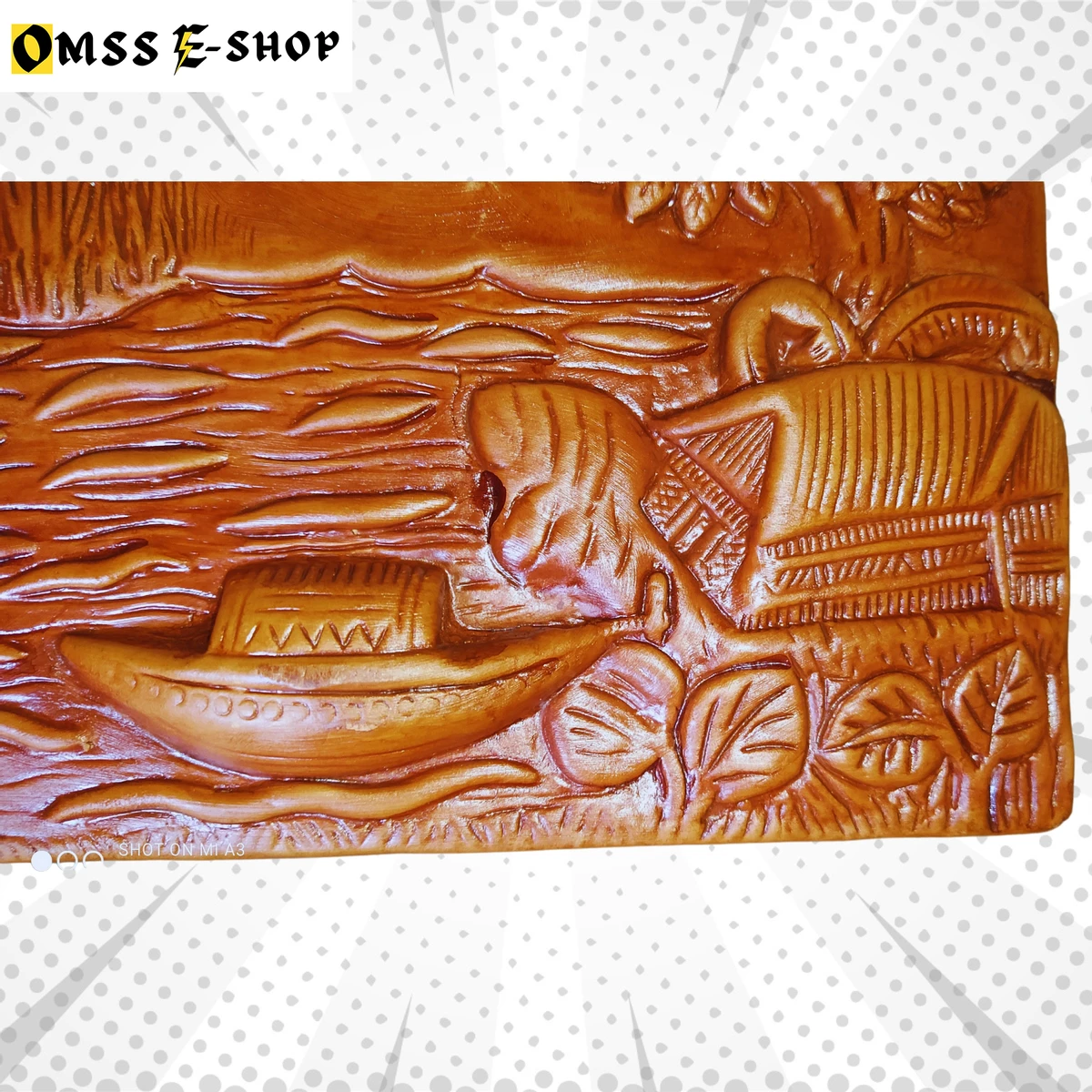 Gram Banglar Scenery Art Clay Made Terracotta Wallmate