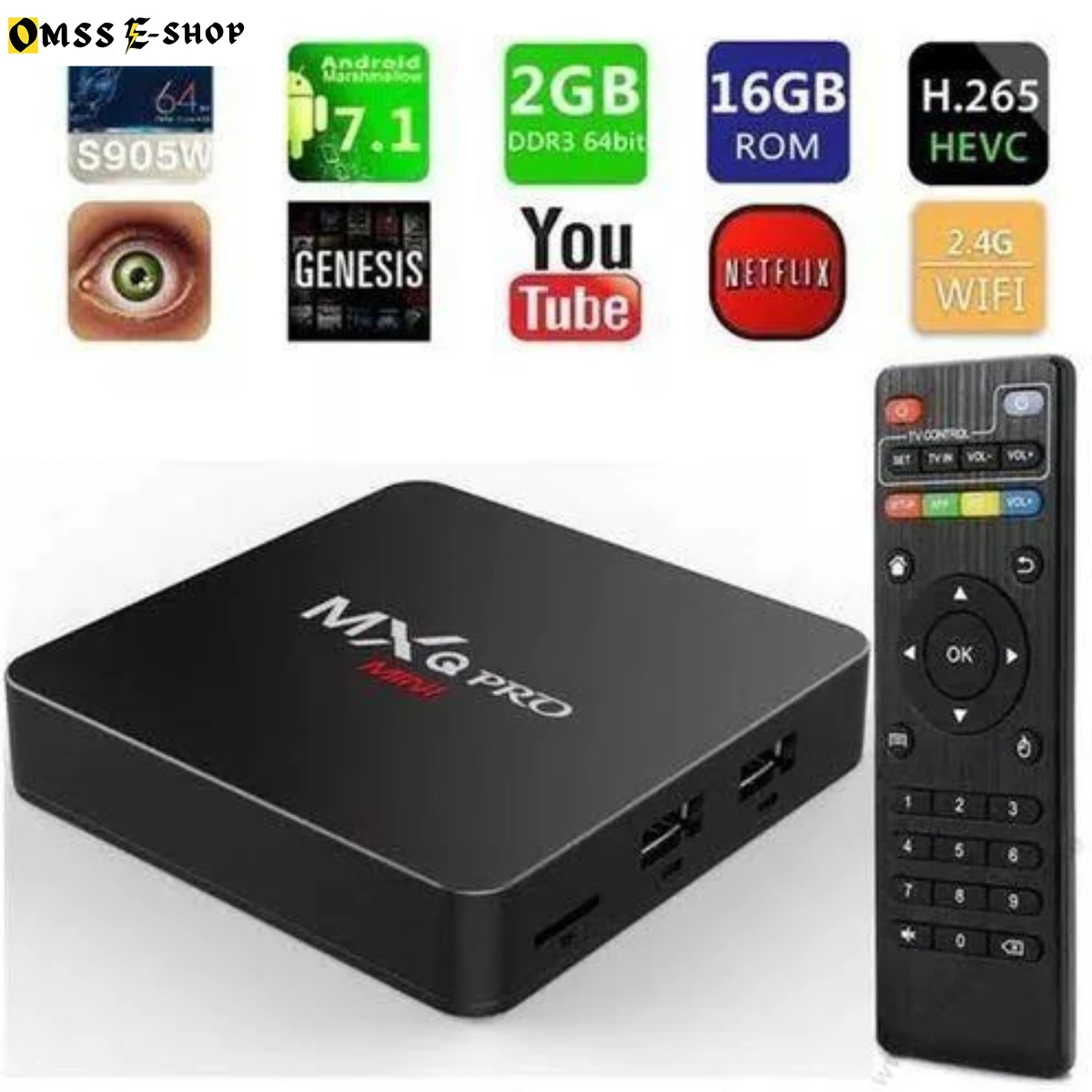 MXQ Pro 4K 5G Android Smart TV Box Model 2GB RAM 16GB ROM, Free Dish Line TV Channel, Android TV Box , 4K TV Box