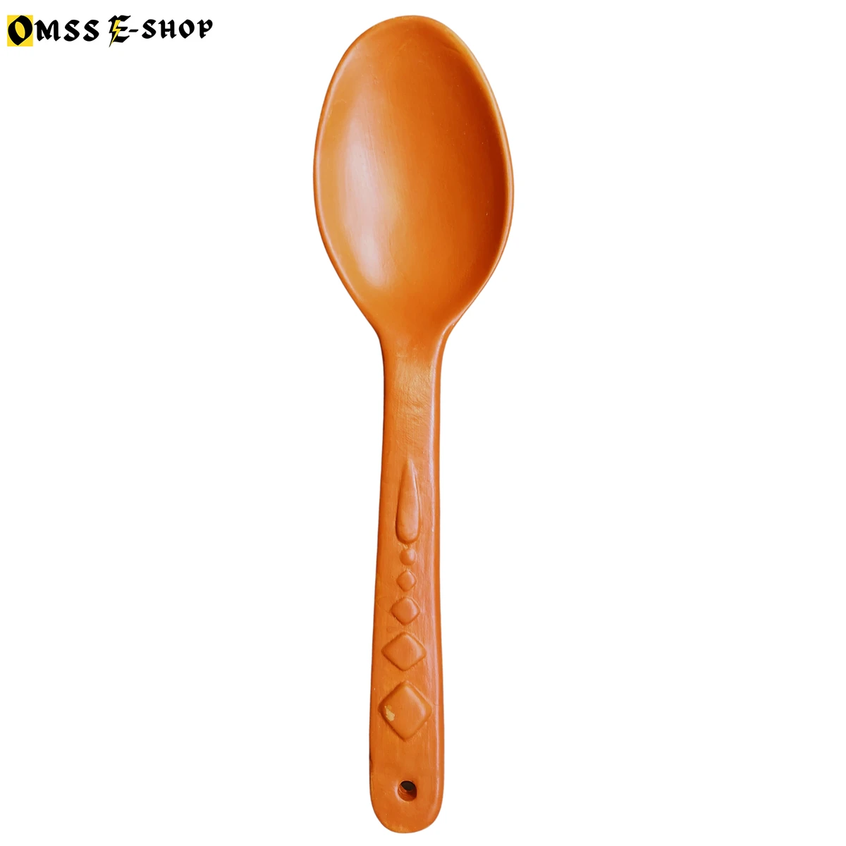 Newfangled - Beautiful And Durable terracotta Clay Spoon For Curry Plain Dotted Design- Kitchen & Dining - Modern And Trendy- Vibes RP-40DH-OS