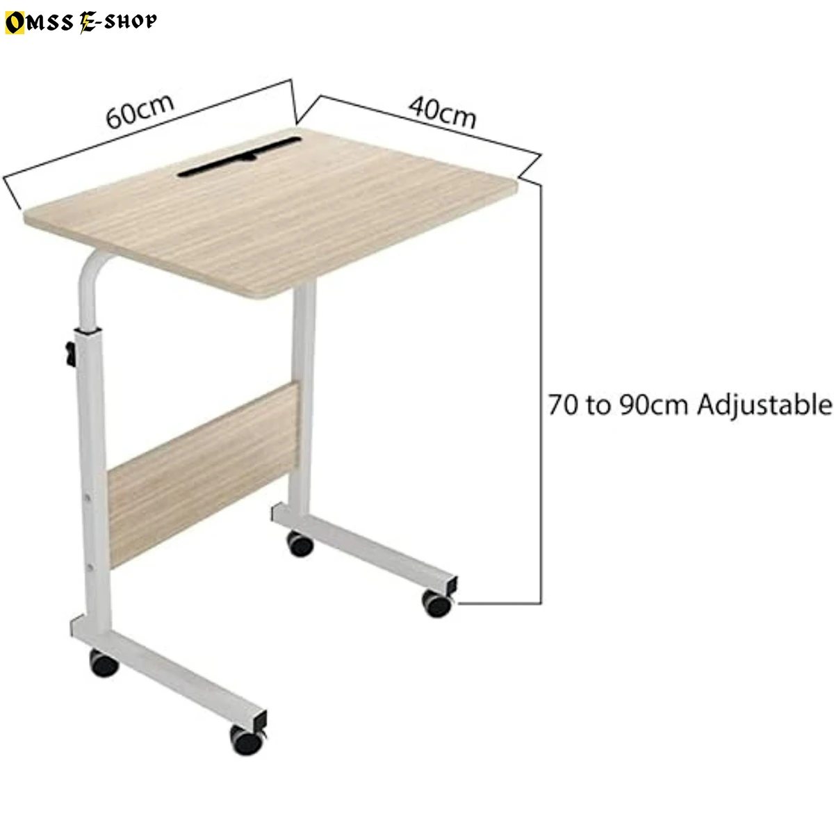 In-House Adjustable Laptop Desk Metal Frame and MDF Desktop Home Office Furniture Folding Computer Table RP-1100DH-RE