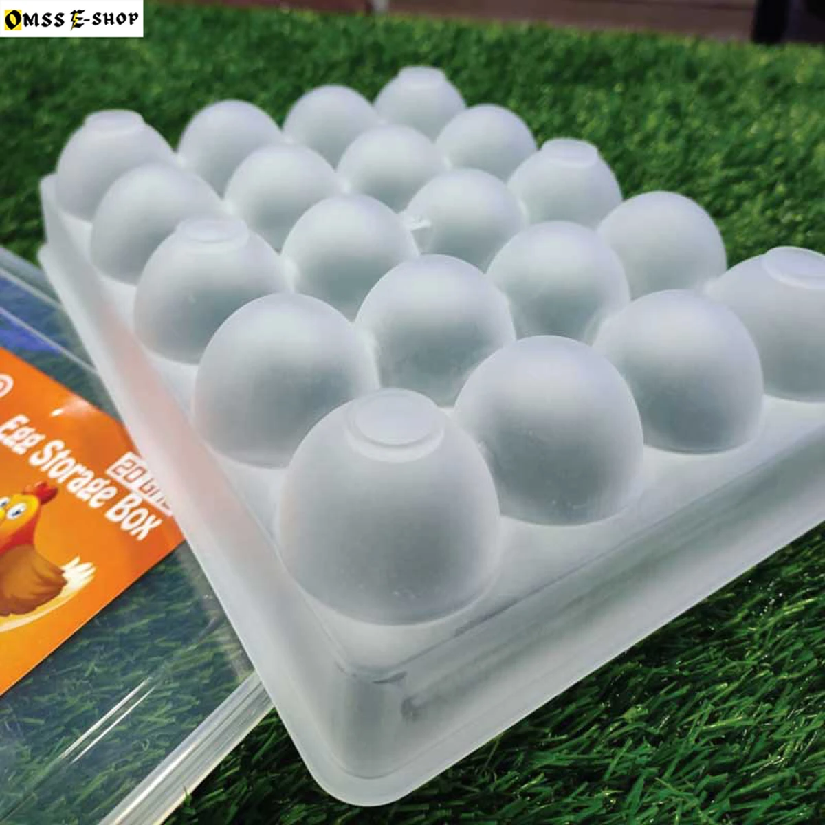 20 Grids Single Layer Egg Storage Container Box With Lid Household Egg Container Refrigerator Food Storage Box RP-160DH-RE