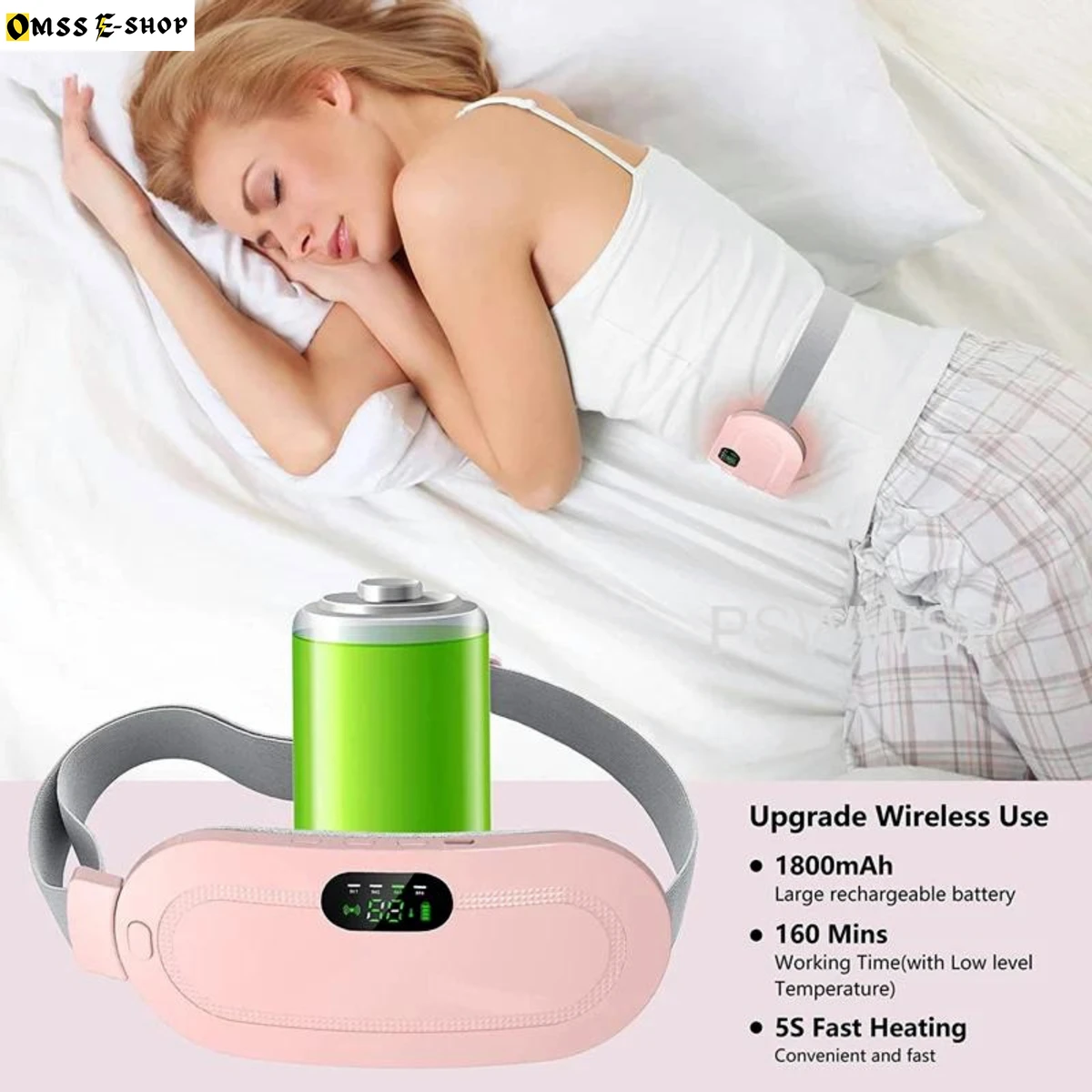 Smart Warm Palace Belt - Heating Pad for Menstrual Cramps- Portable, Rechargeable & Cordless Heating pad for Menstrual Pain or Back pain- Back or Belly Warm belt for Women RP-890DH-RE
