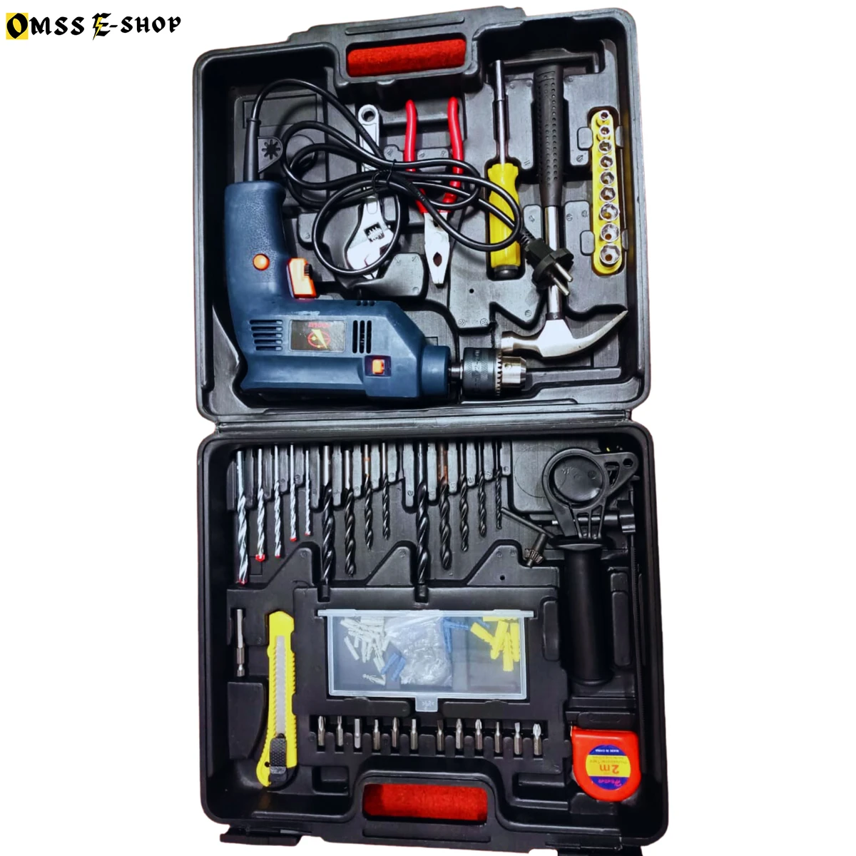 Professional Electric Drill Tool Kit with 10mm (500Watt) Heavy duty Impact Drill Machine (100 pcs Accessory set) RP-2450DH-AM