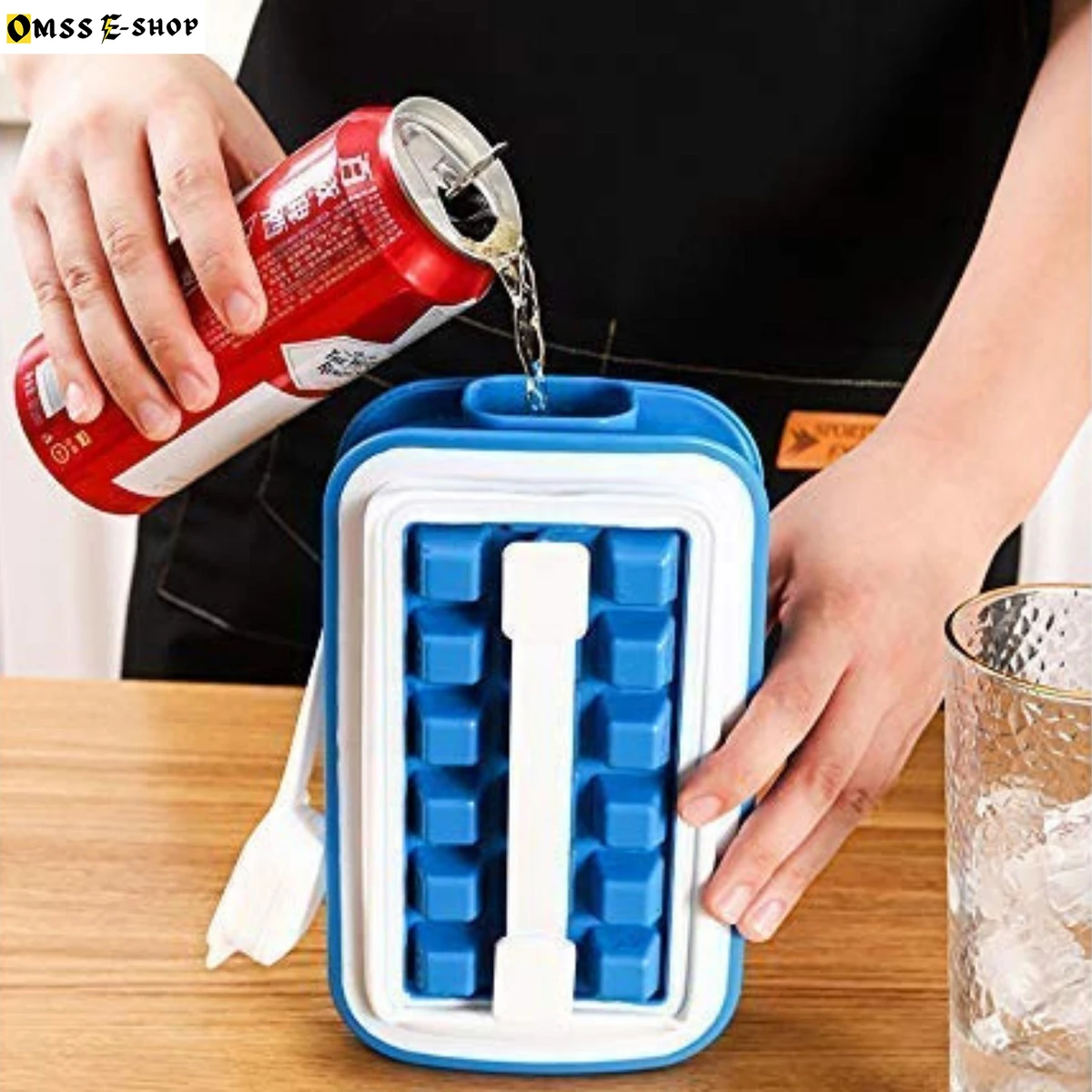 Ice Trays 36 Cells Folding Curling Ice Tray Molds Bar Maker Bag, Silicone Ice Cube Trays with Lids, Iced Drink Water Bottle Quick-Freezing Artifact Ice Kettle Kitchen Tools (Multi Color) RP-550DH-RE