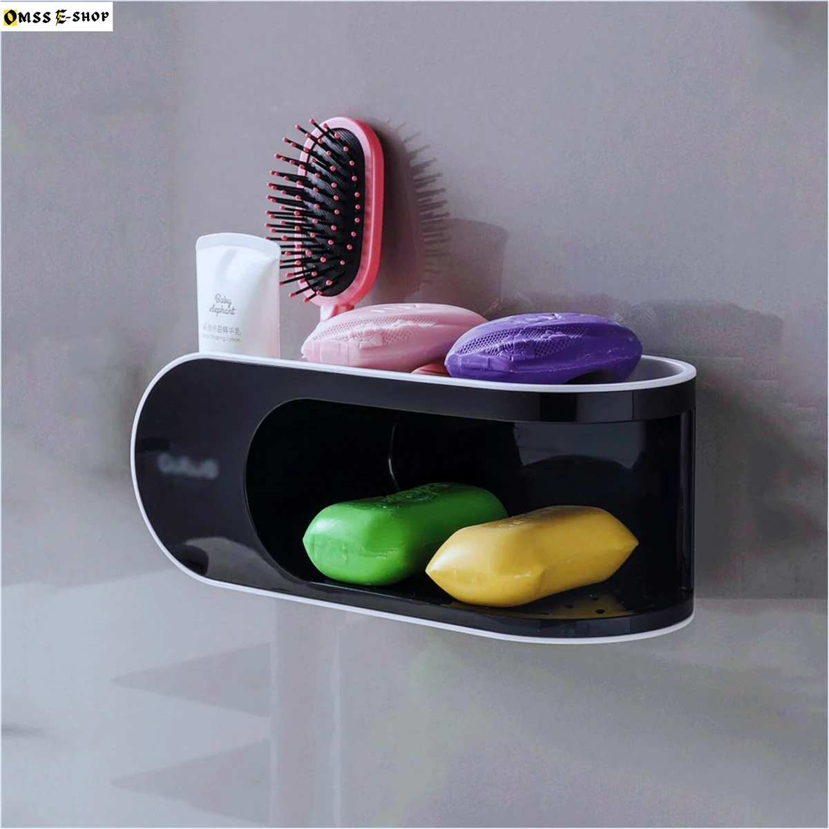 Double Layer Soap Box Shelf Free Perforation Creative Drain Toilet Suction Cup Wall-Mounted Bathroom Soap Dish