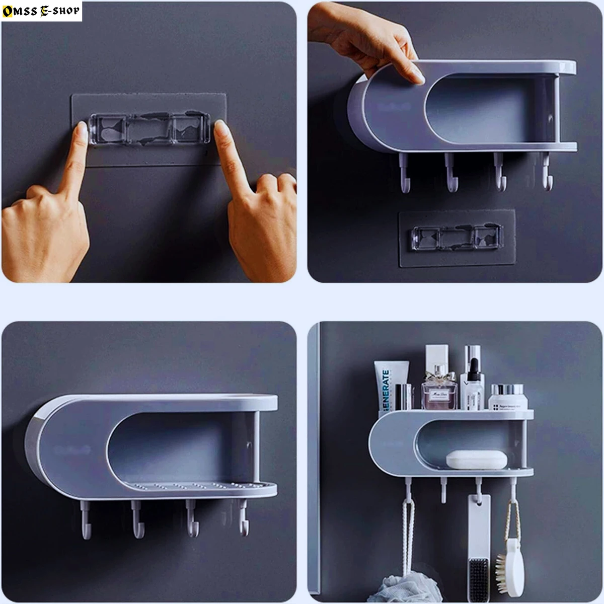 Double Layer Soap Box Shelf Free Perforation Creative Drain Toilet Suction Cup Wall-Mounted Bathroom Soap Dish