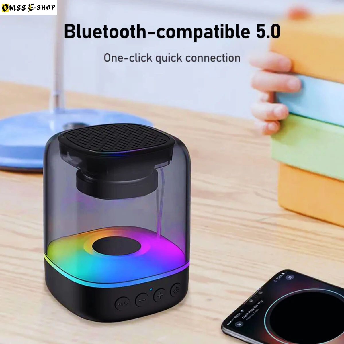 E-3052 Bluetooth Speaker Surround Sound Portable Outdoor HiFi Stereo Mini Wireless Subwoofer for Mobile Phone With RGB LED Lamp