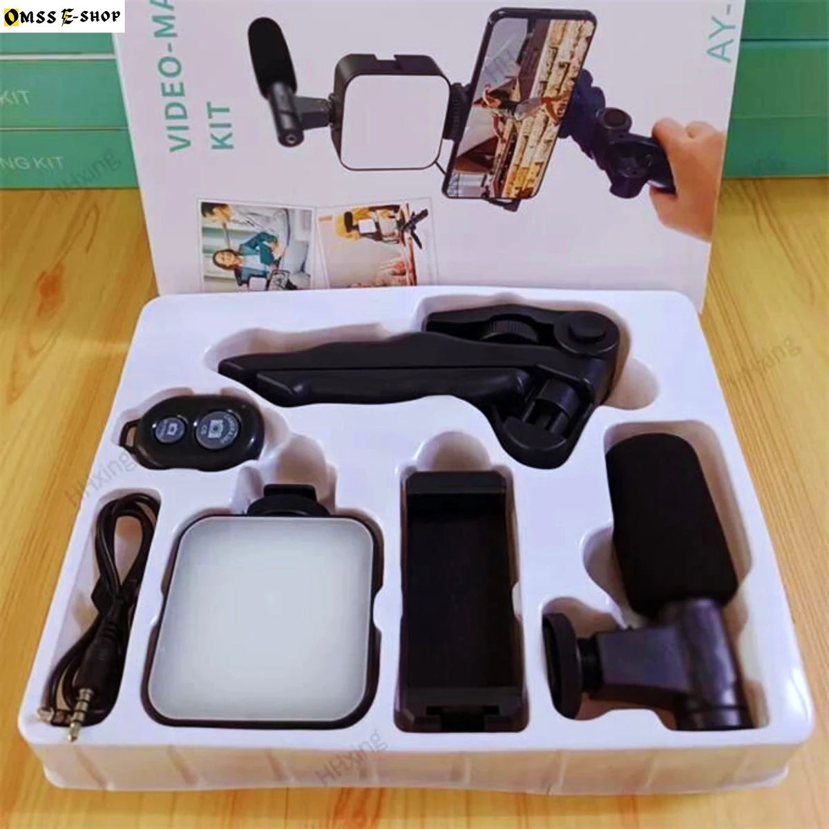 AY-49 Smartphone Vlogging Kit Video Recording Equipment with Tripod Fill Light Shutter for Camera, Phone, YouTube Set Vlogger Kits