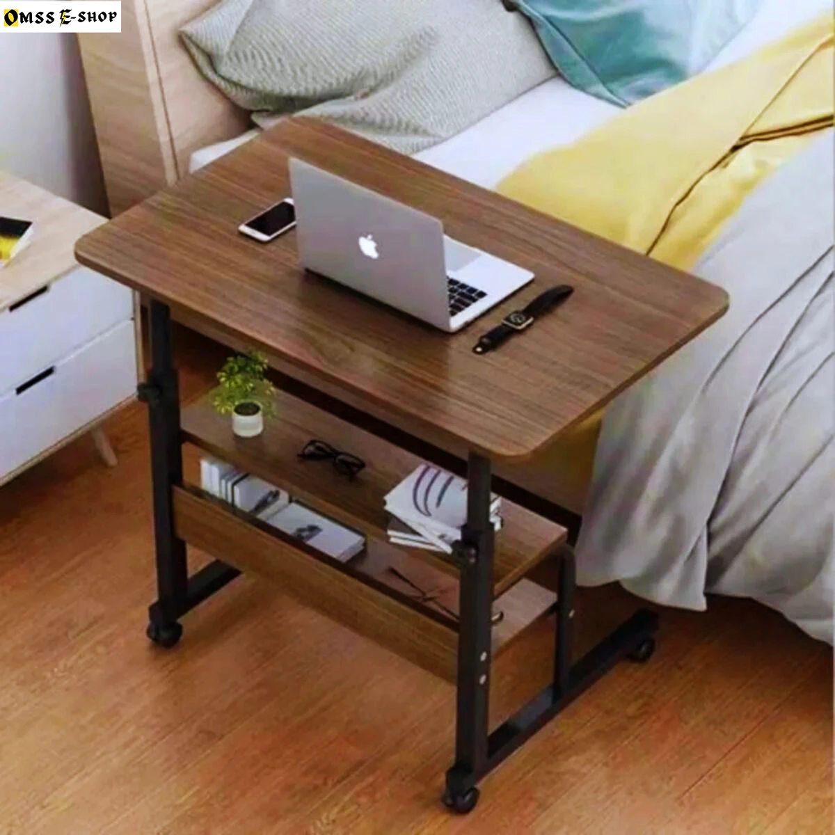 Double Layer Moveable-Foldable And Height Adjustable Computer Or Laptop Table, Study Table, Bed Side Table For Home And Office