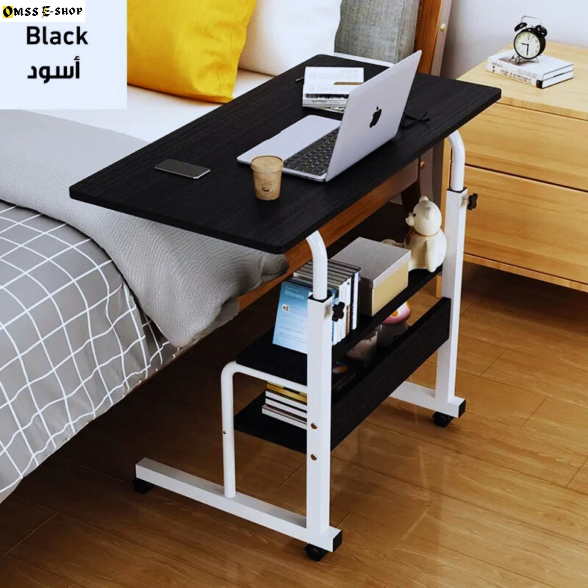 Double Layer Moveable-Foldable And Height Adjustable Computer Or Laptop Table, Study Table, Bed Side Table For Home And Office