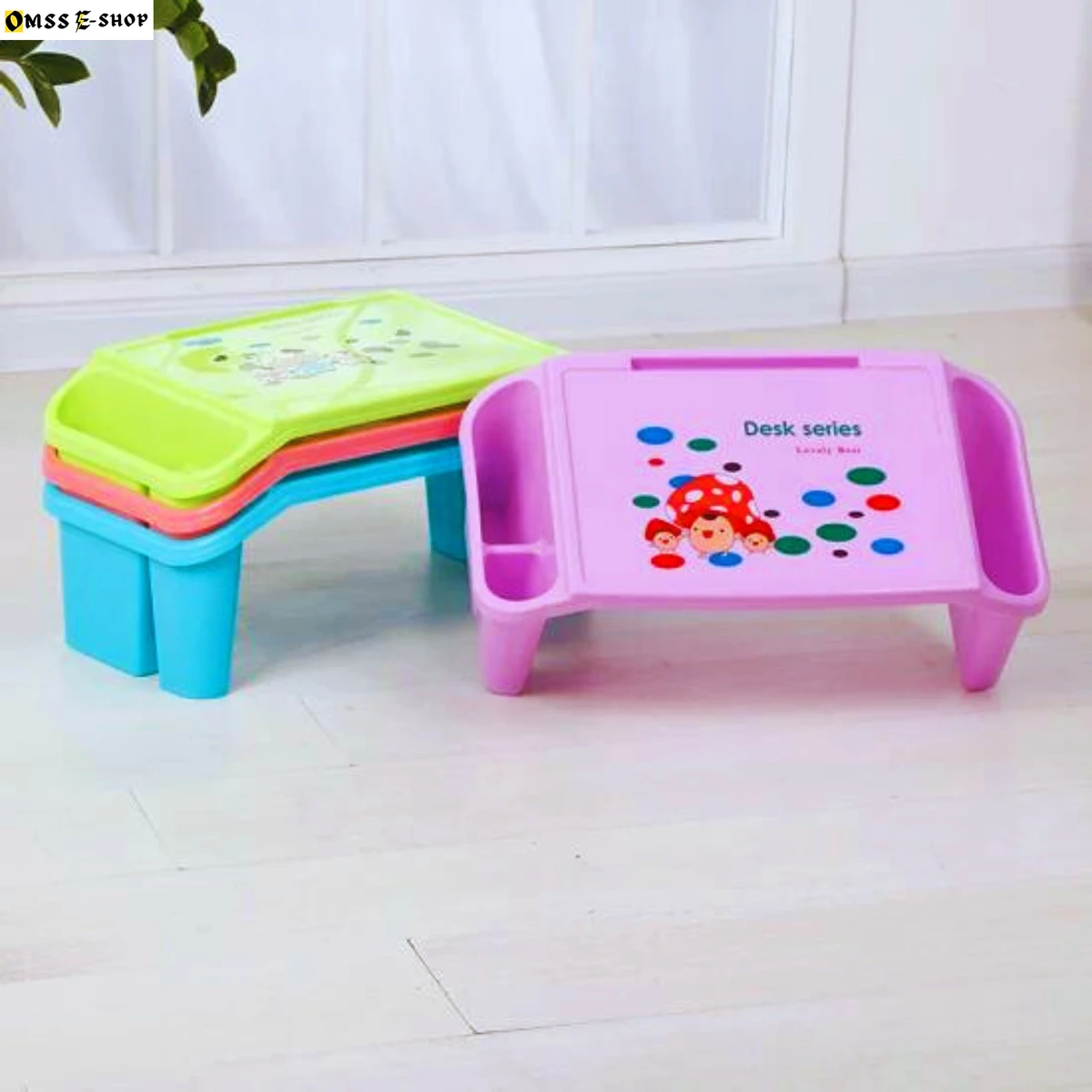 Plastic Mini Multi-functional Study Table for Kids Toddlers Baby Desk with Holder Organizer Portable Laptop Desk Durable Safe Material for Children