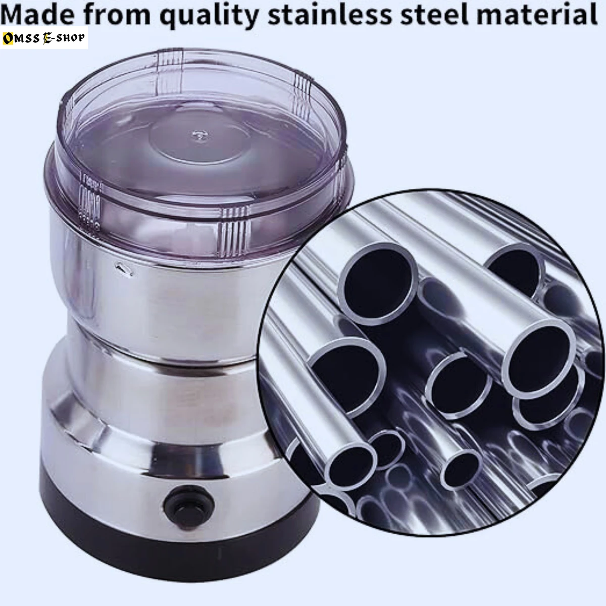 2-In-1 Nima Electric Grain Grinder and Juicer Stainless Steel Electric Spice Grinder, Corrosion Resistant Seed Herb Grinder, Mill Blender Kitchen Tool for Home