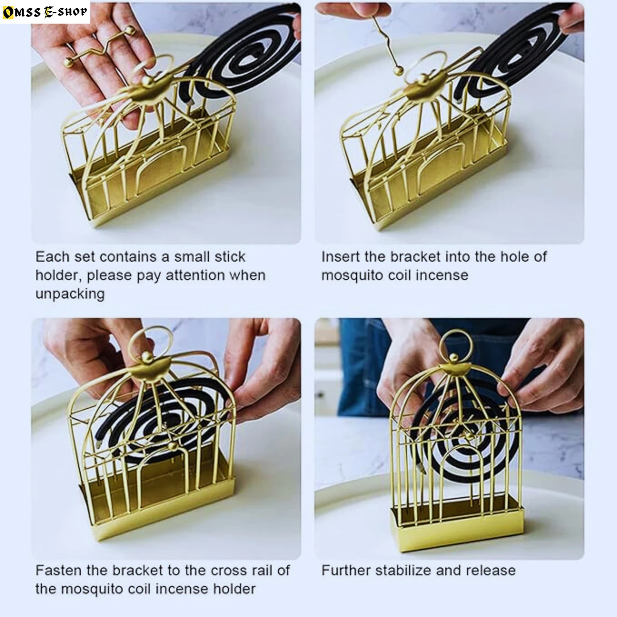 Spiral Mosquito Coil Holder, Creative Mosquitoes Coil Holder Metal Mosquito Spiral Holder for Summer Against Mosquitoes Insects Mosquito Repellent Rack